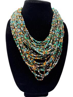 Vintage 18” Multistrand Beaded Necklace